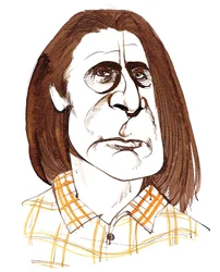 Alfred Schnittke, russischer Komponist (1934-98); Karikatur